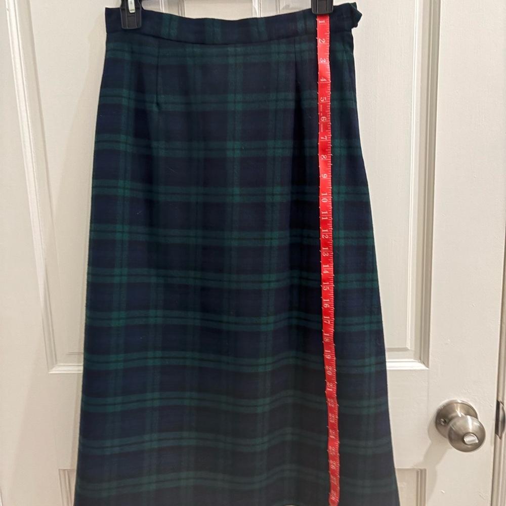 Vintage Tartan Plaid Women's 100% Wool Skirt Sz 10 - Picture 2 of 7